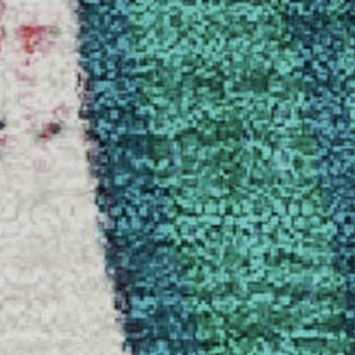 10' X 14' Abstract Washable Area Rug With UV Protection (709582) - Blush / Blue / Emerald
