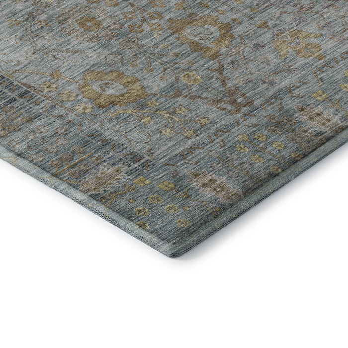 10' X 14' Oriental Washable Area Rug With UV Protection (684448) - Teal / Brown