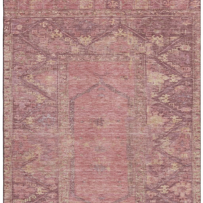 10' X 14' Oriental Washable Area Rug With UV Protection (699304) - Blush / Beige