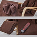 Brown Giga rocking lounge chair with full massage, air pressure, cushioned seat, and relaxing rocking function.