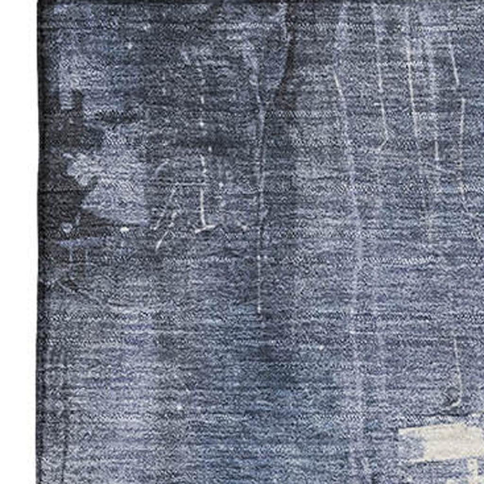 10' X 14' Abstract Washable Area Rug With UV Protection (697098) - Blue / Charcoal / Ivory