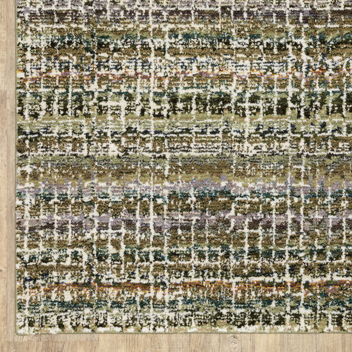 8.5' x 12.1' Power Loom Area Rug - Gray And Ivory