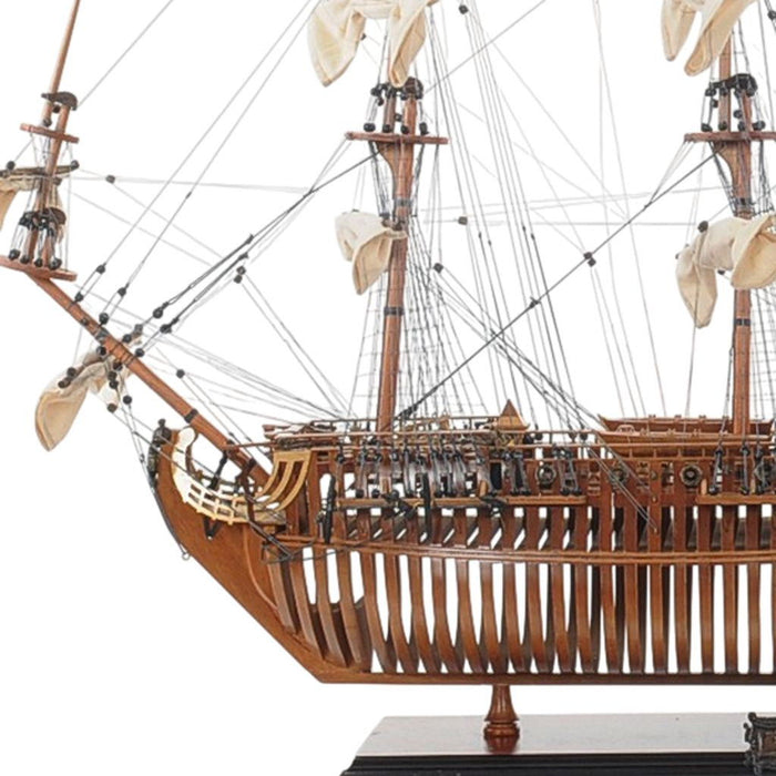 Hand Painted Boat (401986) - Brown