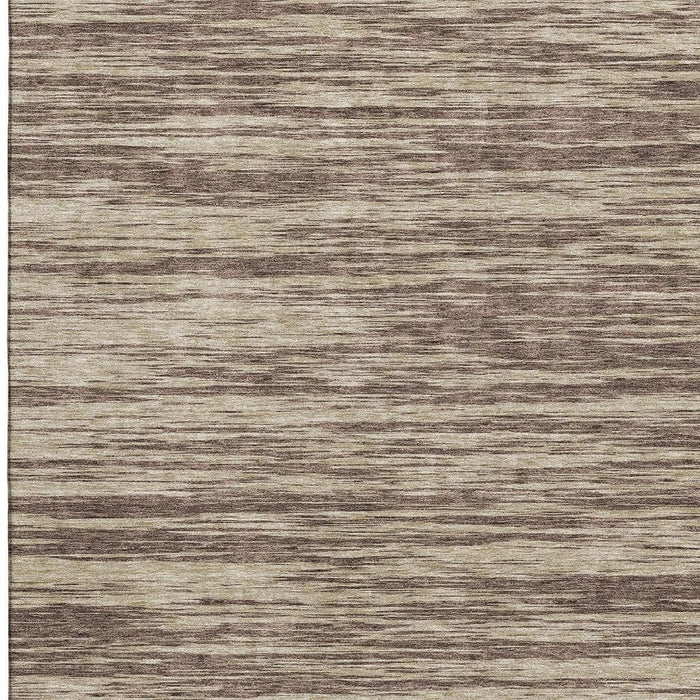 10' X 14' Striped Washable Area Rug With UV Protection (675582) - Brown / Beige