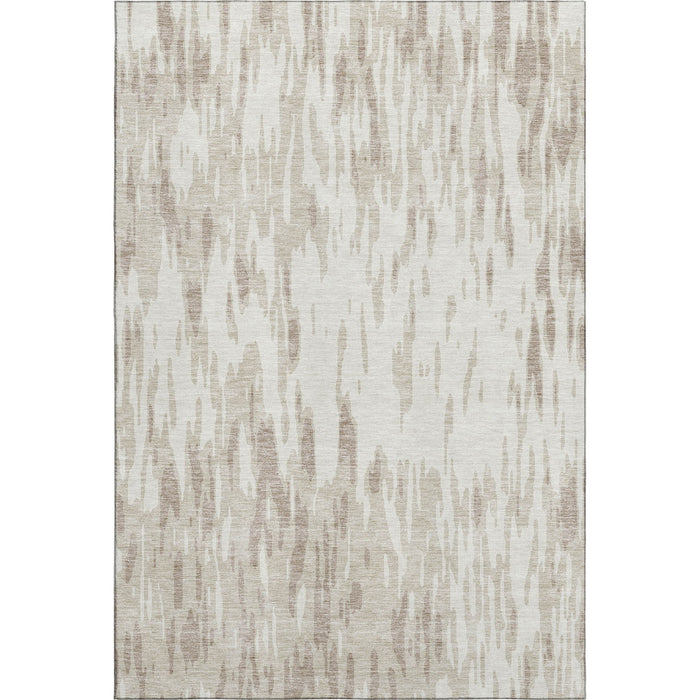 10' X 14' Abstract Washable Area Rug With UV Protection (675174) - Ivory / Beige