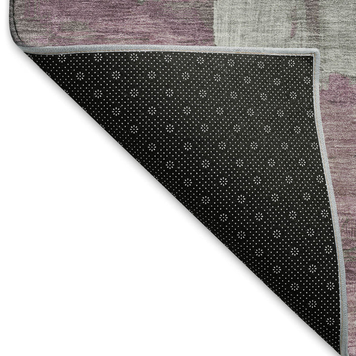 10' X 14' Abstract Washable Area Rug With UV Protection (693900) - Artichoke Green / Pale Aqua / Blush