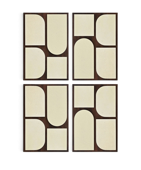 Icon - Mango Wood 4 Piece Wall Art