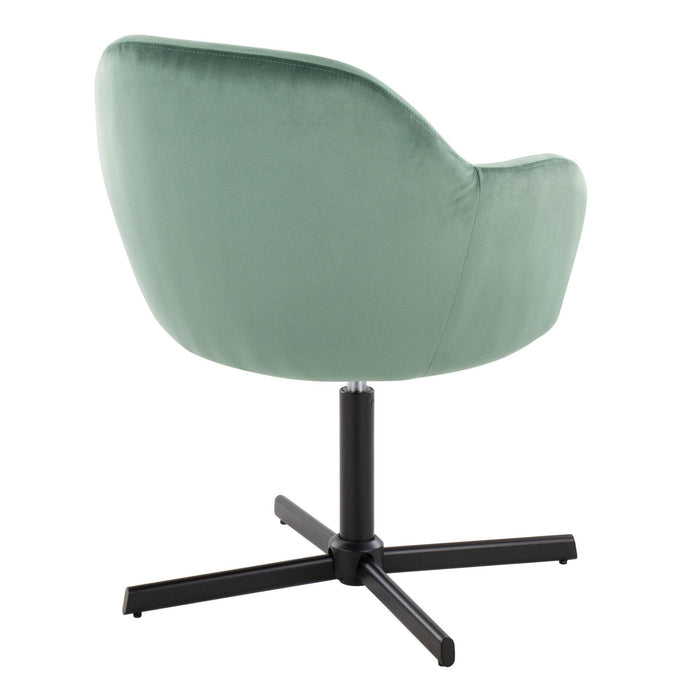 Buena - Swivel Accent Chair - Black Metal Base