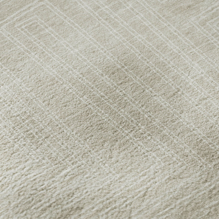 10' X 14' Geometric Washable Area Rug With UV Protection (681947) - Beige / Ivory
