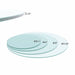 Clear 20-inch round tempered glass table top with flat polished edges, perfect for modern dining or coffee tables.