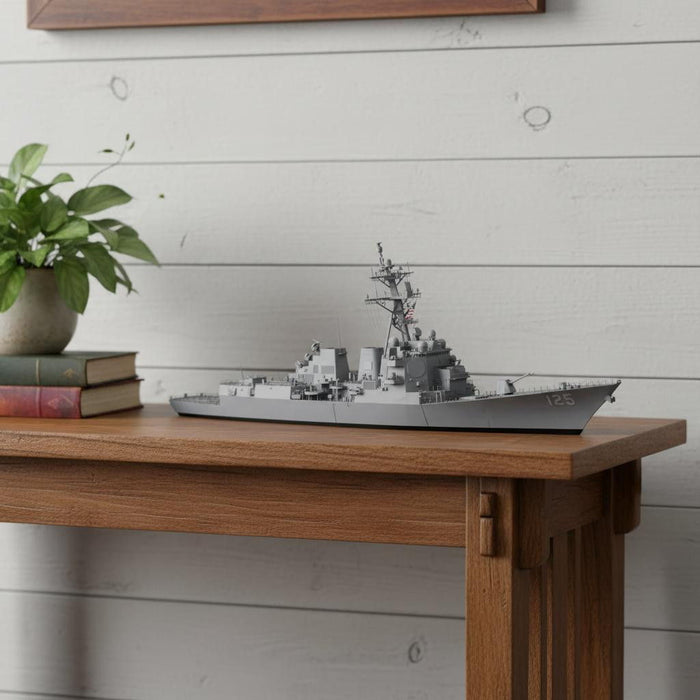 Hand Painted Model Boat (624266) - Gray