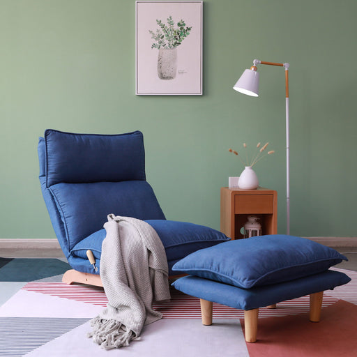 Giga single lazy sofa chair, a foldable and reclining leisure chair with soft cushions and adjustable backrest for relaxation.