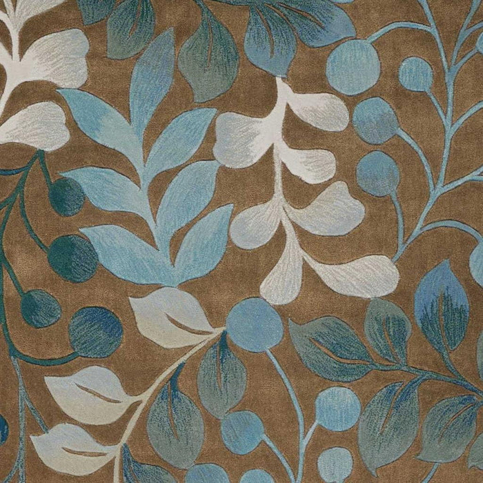 8' X 11' Boical Leaves Area Rug - Blue