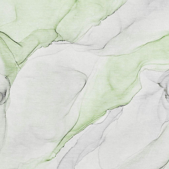 3' X 5' Abstract Washable Area Rug With UV Protection (647141) - Green / Ivory