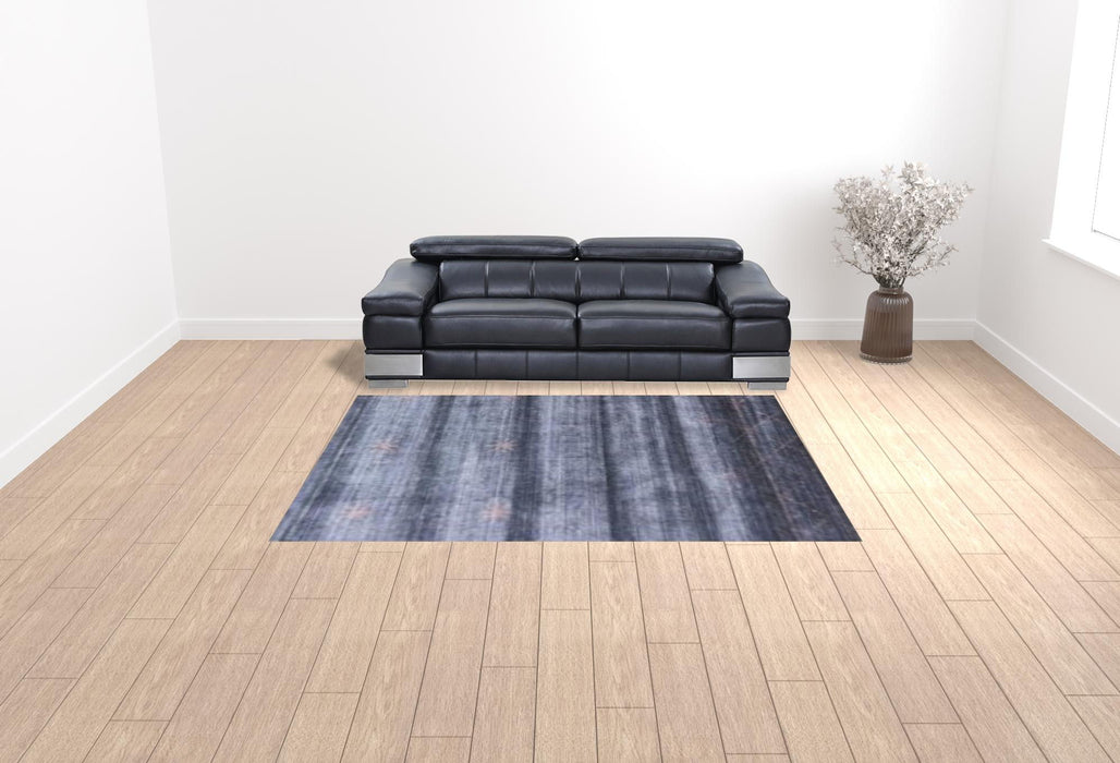 8' x 11' Ombre Hand Loomed Area Rug - Navy And Rust