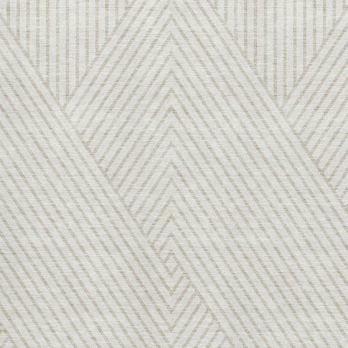 10' X 14' Geometric Washable Area Rug With UV Protection (674664) - Ivory / Beige