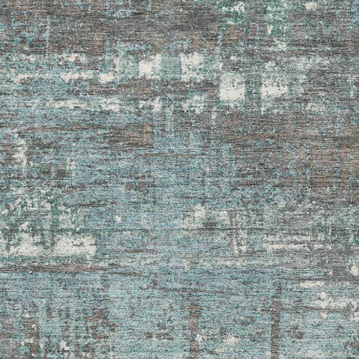10' X 14' Geometric Washable Area Rug With UV Protection (709744) - Taupe / Teal / Ivory