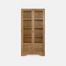 Bernards Furniture tall display cabinet with glass doors and multiple shelves