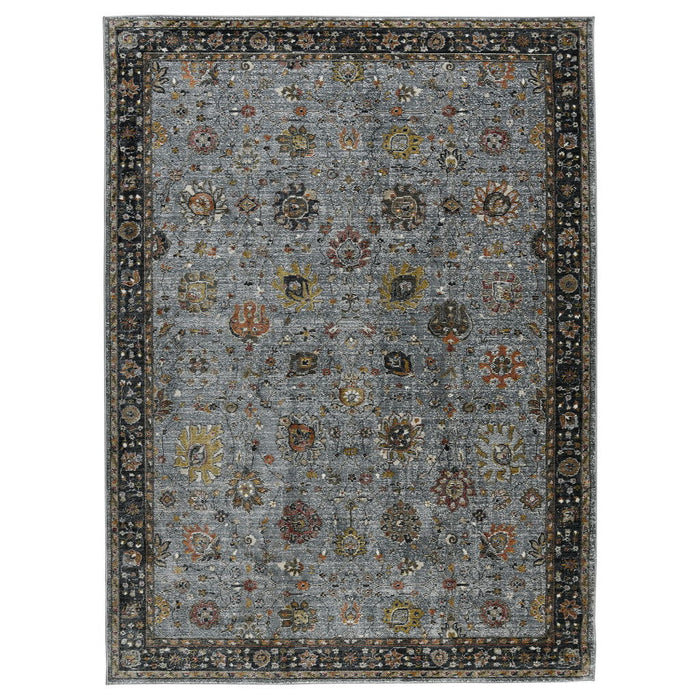 10' X 14' Floral Medallion Area Rug - Black