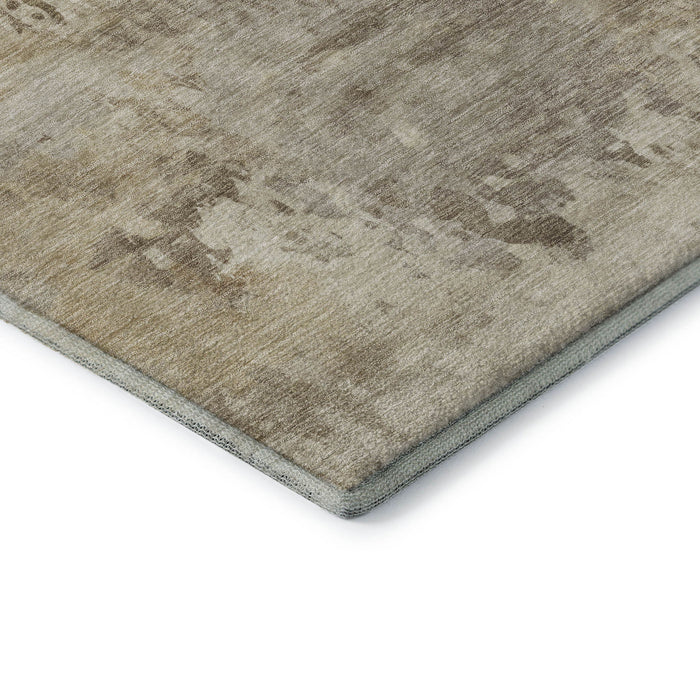 10' X 14' Abstract Washable Area Rug With UV Protection (717158) - Tan / Beige
