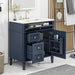 Giga bathroom vanity with top sink, storage cabinet, two drawers, and tip-out drawer, modern bathroom furniture.