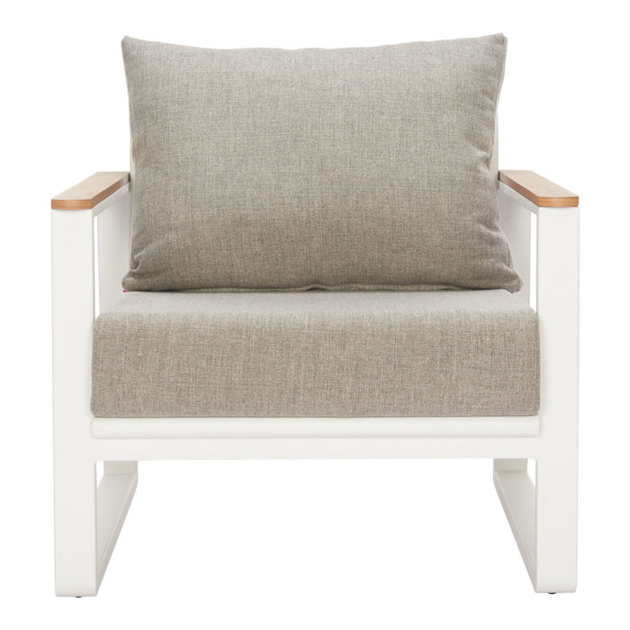 31" Modern Upholstered Arm Chair - White