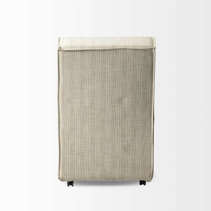 Upholstered Fabric Parsons Chairs (Set of 2) - Cream