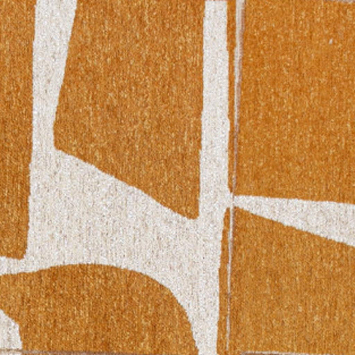 8' X 11' Geometric Washable Area Rug (551995) - Yellow / White