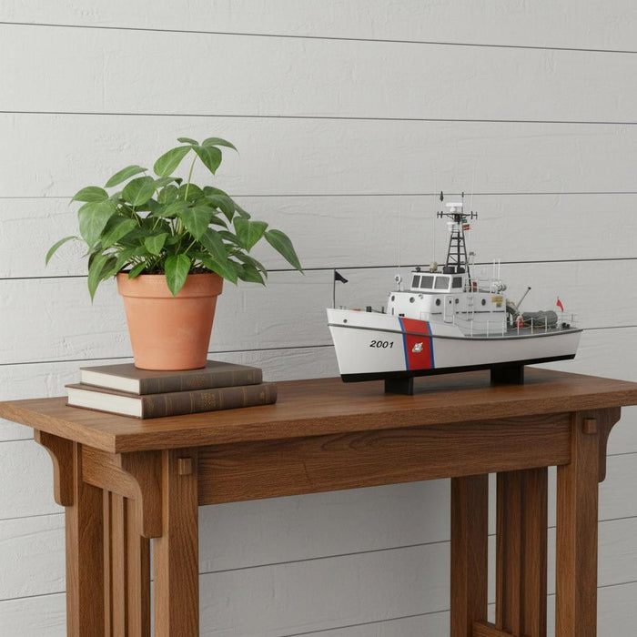 Hand Painted Model Boat (624472) - White