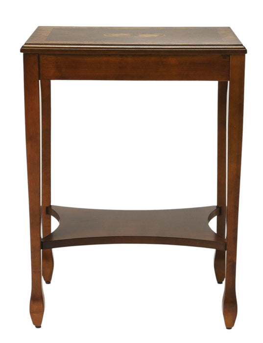 25" End Table With Shelf - Wood Brown