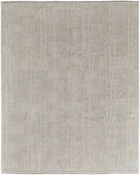8' x 10' Wool Hand Knotted Area Rug - Tan And Ivory