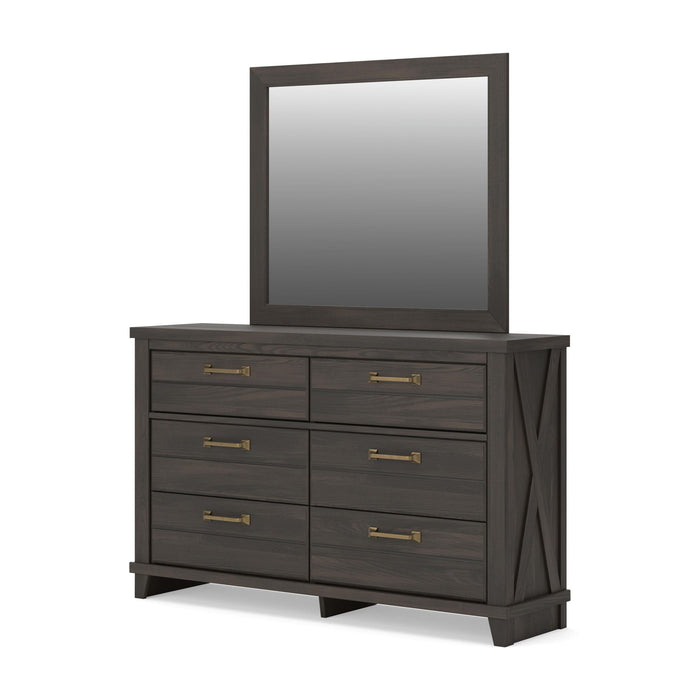 Vonitta Bay six-drawer dresser by Signature Design by Ashley in a warm wood finish