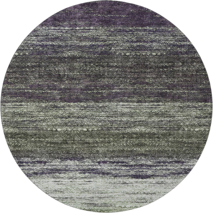 8' Ombre Washable Round Rug With UV Protection - Green