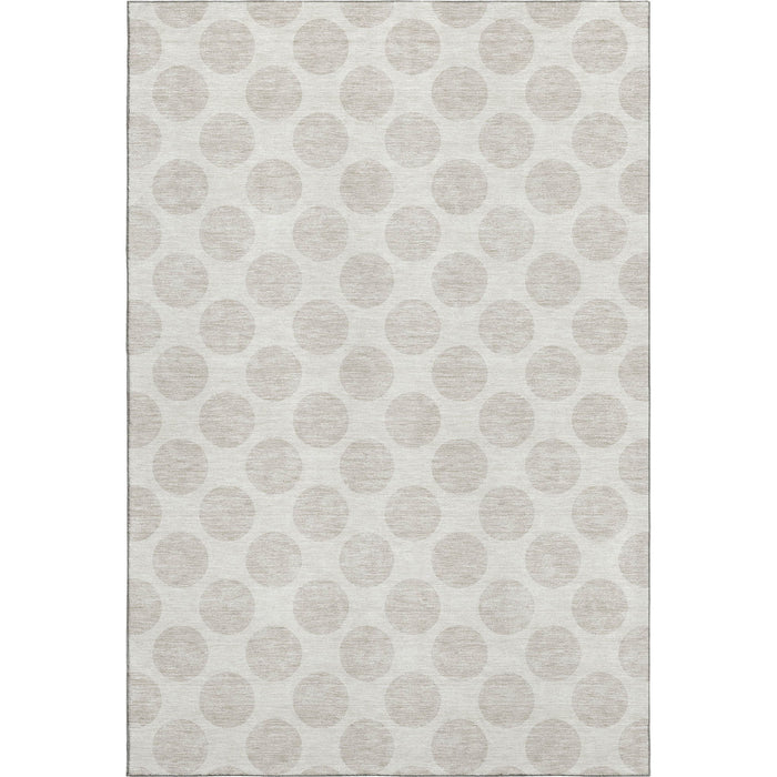 10' X 14' Polka Dot Washable Area Rug With UV Protection (673219) - Ivory / Beige
