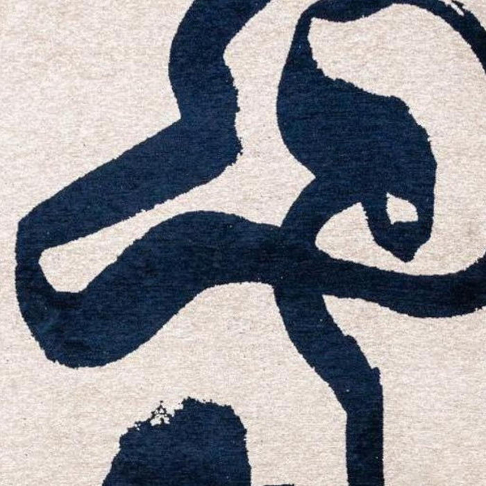 9' X 13' Abstract Washable Area Rug With UV Protection (610019) - Beige / Blue
