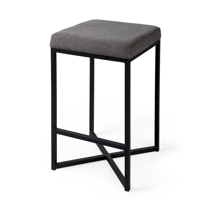 Steel Backless Counter Height Bar Chair - Brown