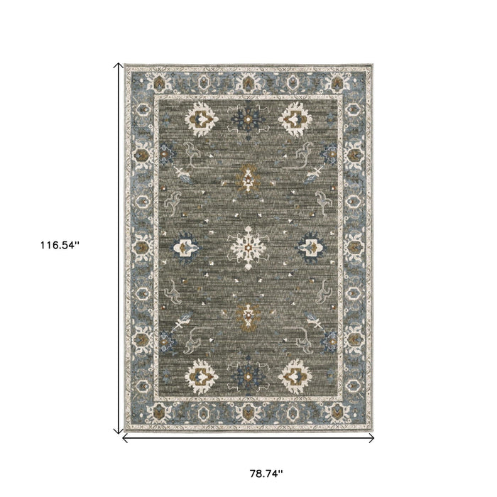 7' X 10' Oriental Area Rug - Blue