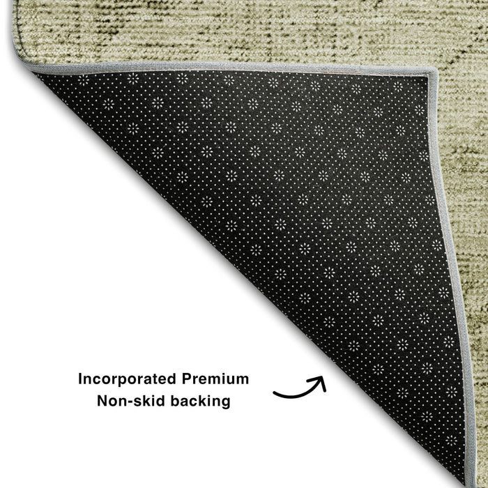 10' X 14' Oriental Washable Area Rug With UV Protection (654868) - Beige / Brown