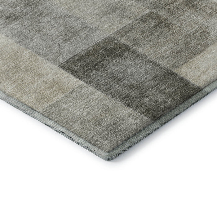 10' X 14' Geometric Washable Area Rug With UV Protection (692601) - Taupe / Ivory / Khaki