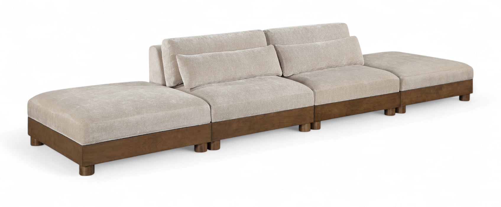 Turin - Fabric Upholstered Modular Sectional - Taupe
