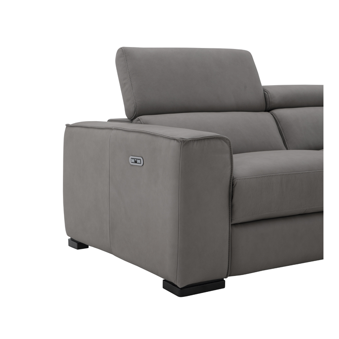 J & M Furniture Picasso Love Seat In Truffle with Console