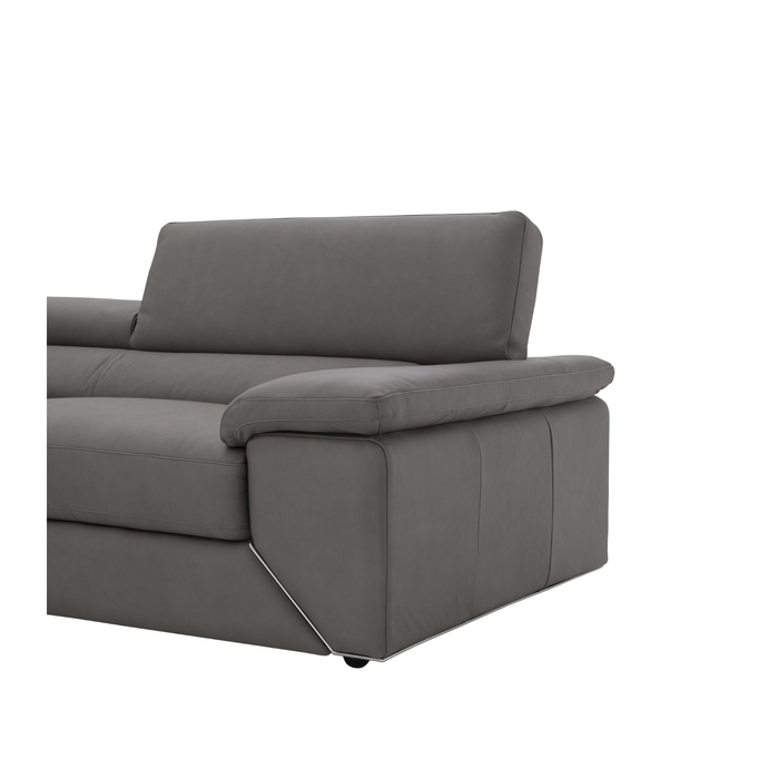 J & M Furniture Kobe Premium Leather Sectional in Truffle