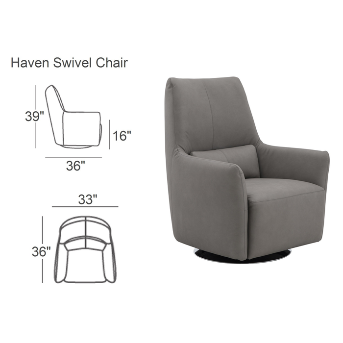 J & M Furniture Haven Swivel Chair in Truffle