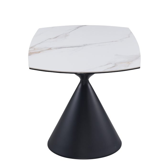 JUNIPER Contemporary Motion Extendable Dining Table | Ceramic Top with Steel Base