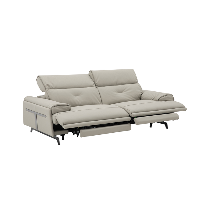 J & M Furniture Dolce Vita Reclining Sofa Set in Milk Tea