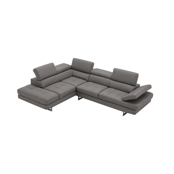 J & M Furniture A761 Italian Leather Sectional in Truffle