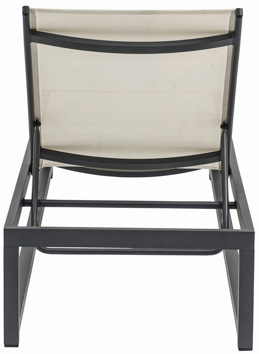 Maldives - Water Resistant Outdoor Patio Adjustable Sun Chaise Lounge Chair With Gray Base