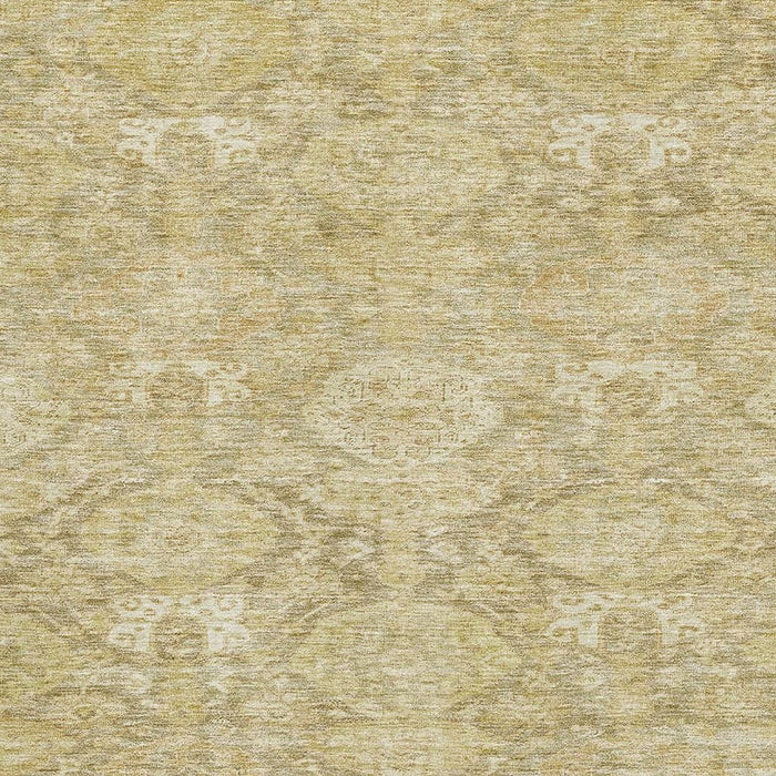 10' X 14' Damask Washable Area Rug With UV Protection (683956) - Wheat / Beige