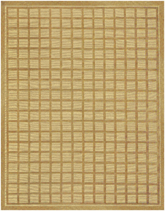 5' X 8' Wool Geometric Hand Knotted Area Rug (744144) - Gold / Brown