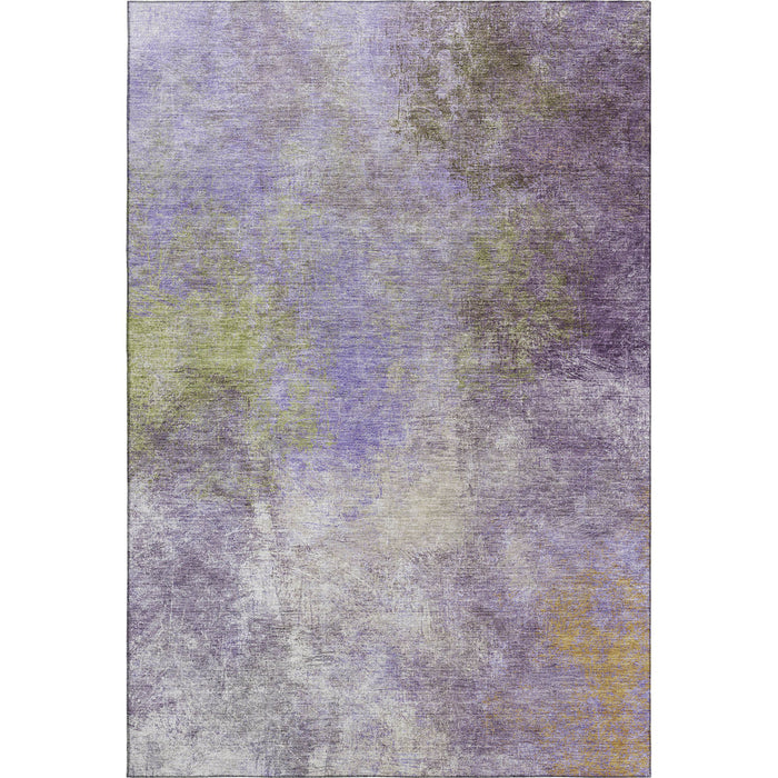 10' X 14' Abstract Washable Area Rug With UV Protection (710580) - Purple / Green